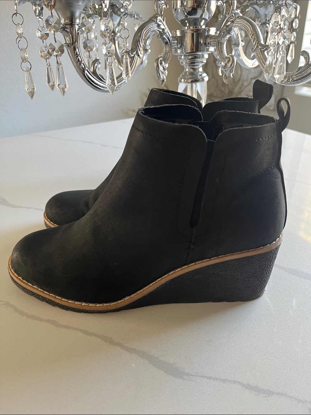 St. John's Bay Black Chelsea Ankle Boots